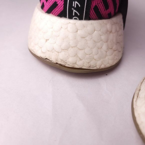 Adidas NMD R2 Primeknit Running Shoes Japanese Shock Pink BY9697 Mens Size 12 - Picture 7 of 8